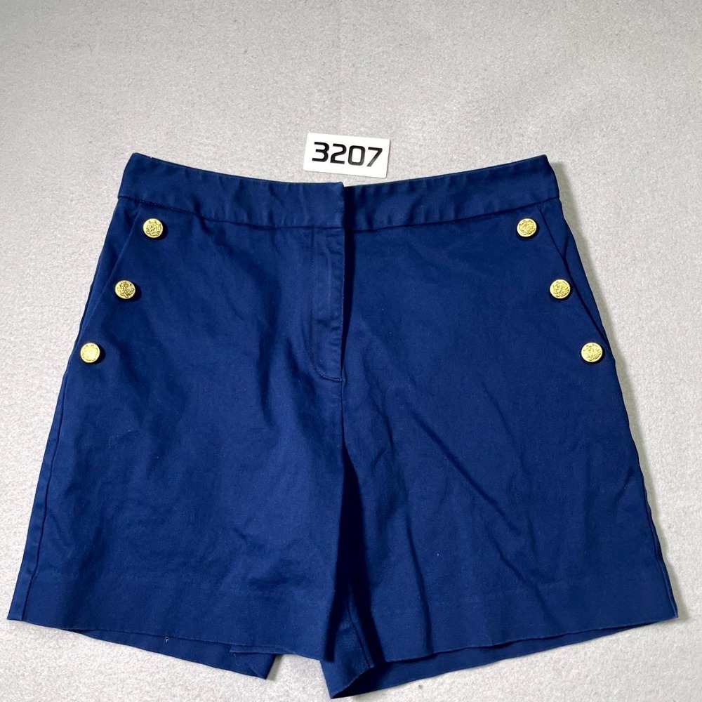 Marilyn Monroe Sailor Shorts Womens 8 Navy Blue Gold Button Summer Wear Classic